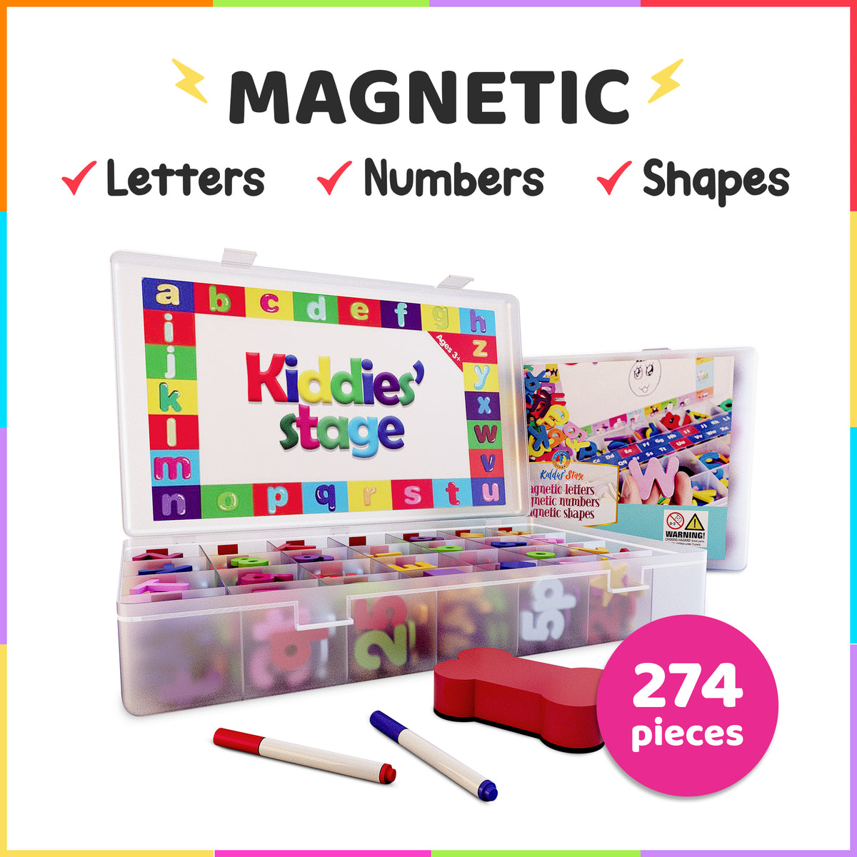 Magnetic letters numbers store and shapes